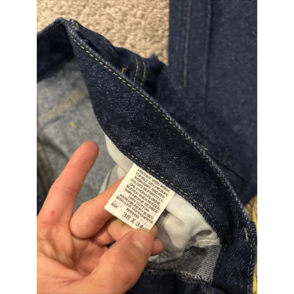 NEW 90s Vintage Men Lee MR Jeans Regular Fit 38x34 Denim 200-8989 Pepper Prewash